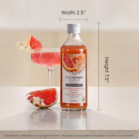 SodaStream Grapefruit & Elderflower pairing with spirits adds a twist to cocktails