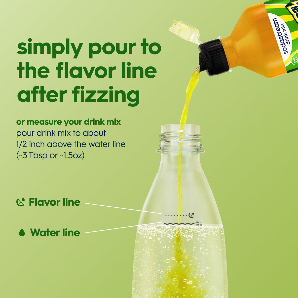 Chilled glass showing the Mountain Dew-flavored soda created at home.