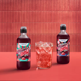 Zero-calorie MTN Dew Code Red option for at-home refreshment.