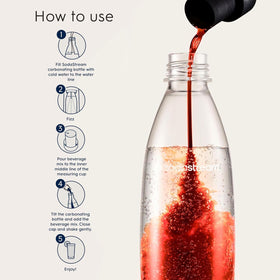 Pouring MTN Dew Code Red Zero Sugar mix into sparkling water