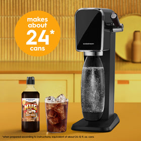 Sodastream MTN Dew New Pour bottle pour with citrus-like zing