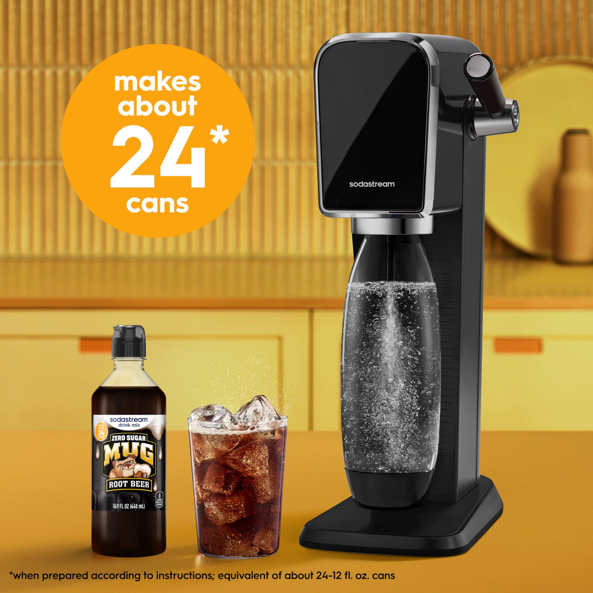Sodastream Mug Root Beer Zero pack of four for home soda variety