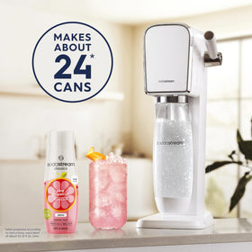 SodaStream packaging with recycling symbol for the four-pack