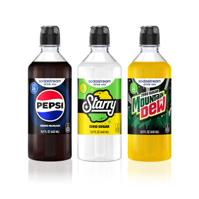 SodaStream Pepsi bottle pour shows crisp fizz and zero sugar flavor