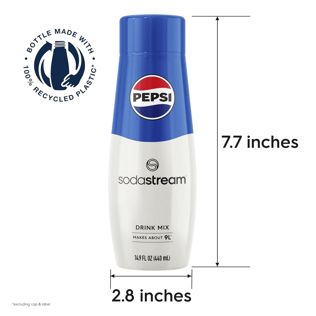 SodaStream Pepsi four-pack packaging displayed on shelf for easy stocking.