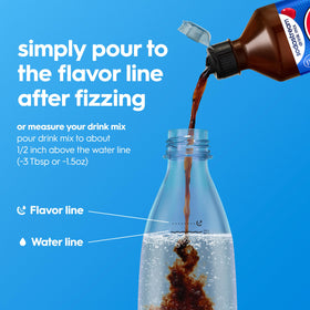 Glass of sparkling water with Pepsi Wild Cherry mix for a crisp drink