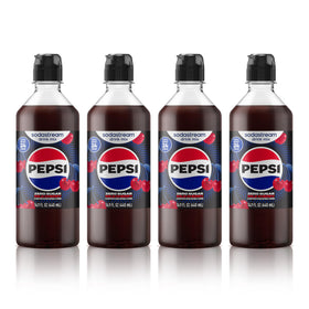 Sodastream Pepsi Wild Cherry Zero Sugar bottle front view for at-home flavoring
