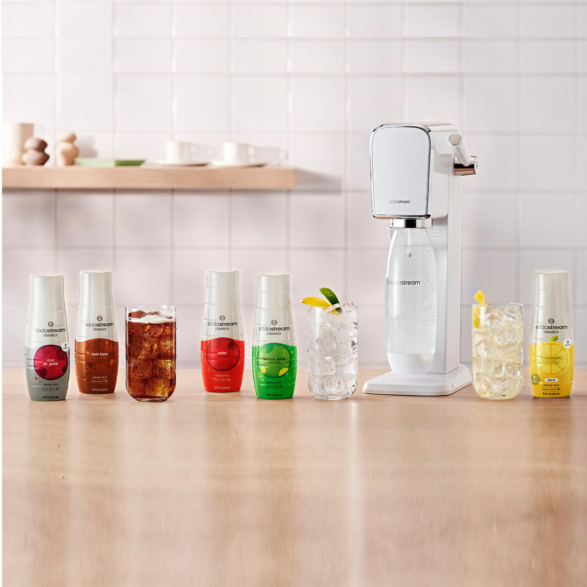 SodaStream setup for sparkling water at home.