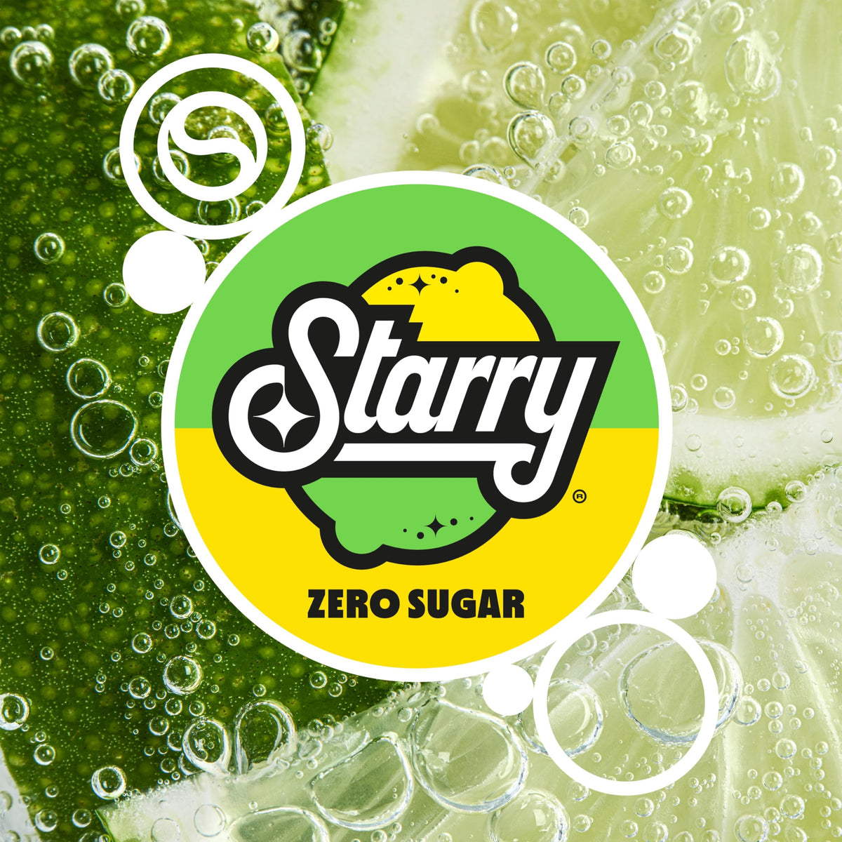 SodaStream Starry Zero carbonated beverage highlights zero sugar flavor for at-home enjoyment.