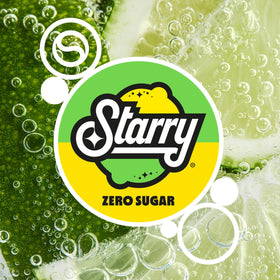 SodaStream Starry Zero carbonated beverage highlights zero sugar flavor for at-home enjoyment.