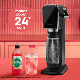SodaStream Zero Calorie label on bottle indicating sugar-free flavor option