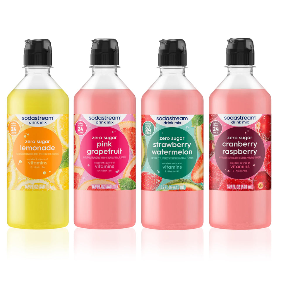 SodaStream Zero Original Variety Pack new pour bottle 440ml for customizable at-home sparkling water