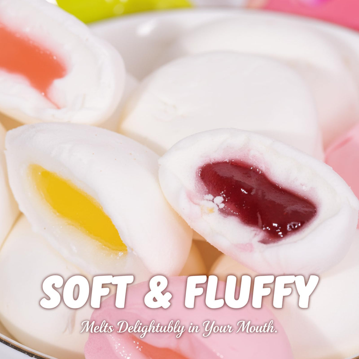 SODGHYTR Marshmallows on a plate with tea, ideal snack