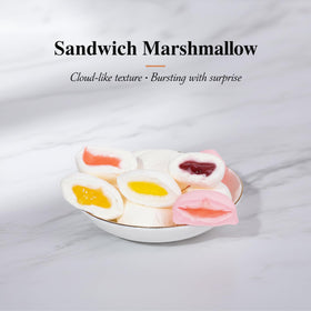 SODGHYTR Marshmallows texture close-up highlights soft, melt-in-mouth feel