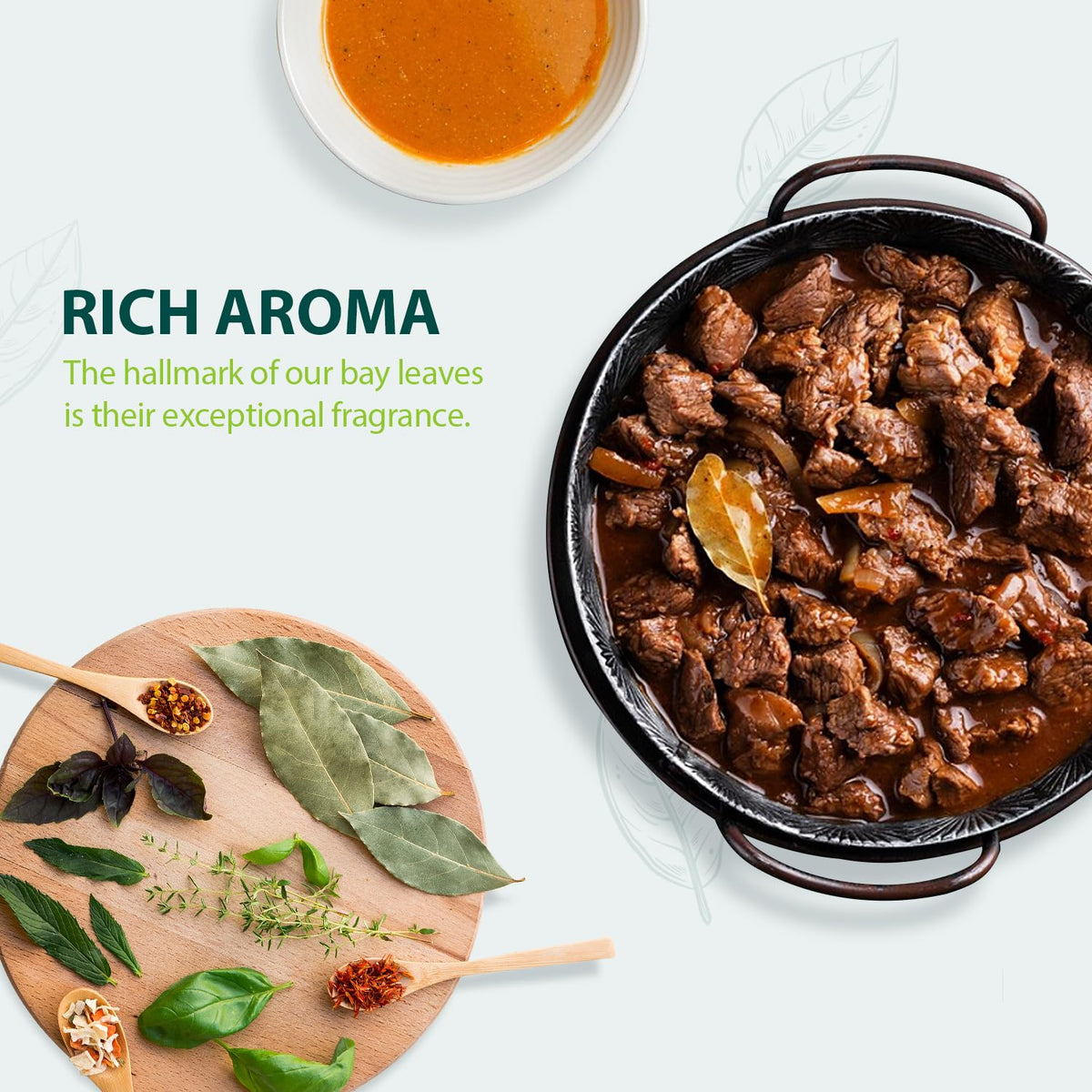 Soeos Bay Leaves in a simmering soup deliver rich aroma
