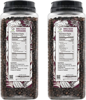 Soeos Black Peppercorns aroma shot highlighting fruity notes for seasoning