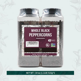 Soeos Black Peppercorns ground-ready for easy grinding and flavor