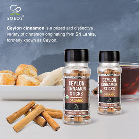 Soeos Ceylon cinnamon sticks add aroma to coffee.