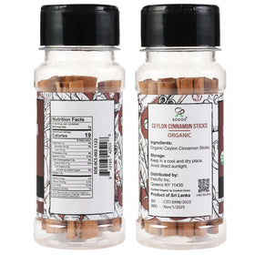 Soeos organic cinnamon sticks pack for versatile cooking.