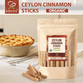 Soeos Ceylon Cinnamon Sticks show whole sticks ready for simmering.