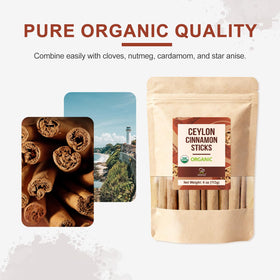 Soeos Ceylon cinnamon sticks in use for baking and desserts.