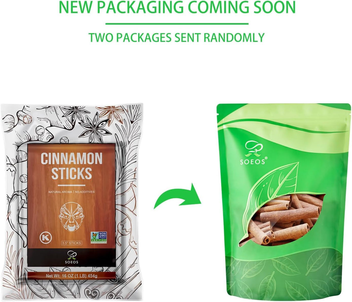 Soeos Cinnamon Sticks raw bark delivers natural flavor to teas.