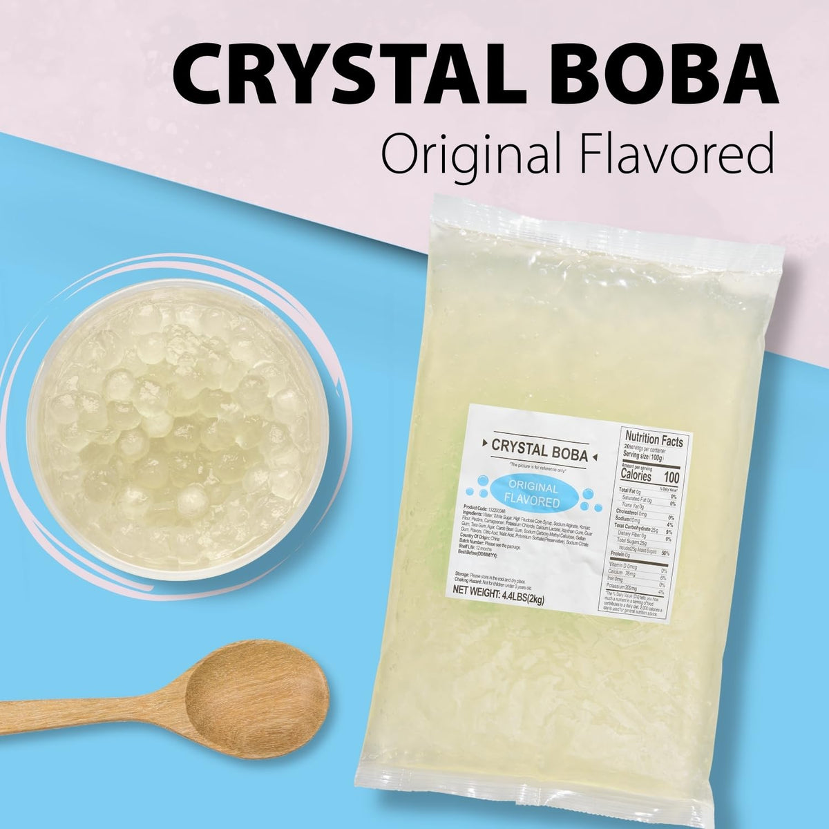 Soeos crystal boba juicy chewy pearls closeup showcases translucent texture and bite.