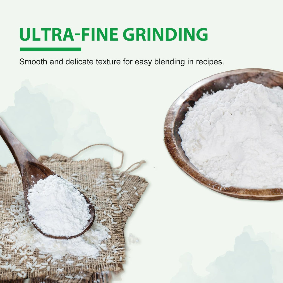 Soeos glutinous rice flour in bowl with smooth, sticky batter.