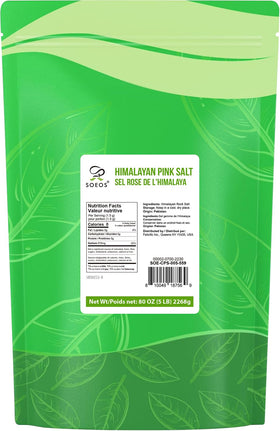 Soeos Himalayan Pink Salt coarse grains close-up reveal pink mineral hues