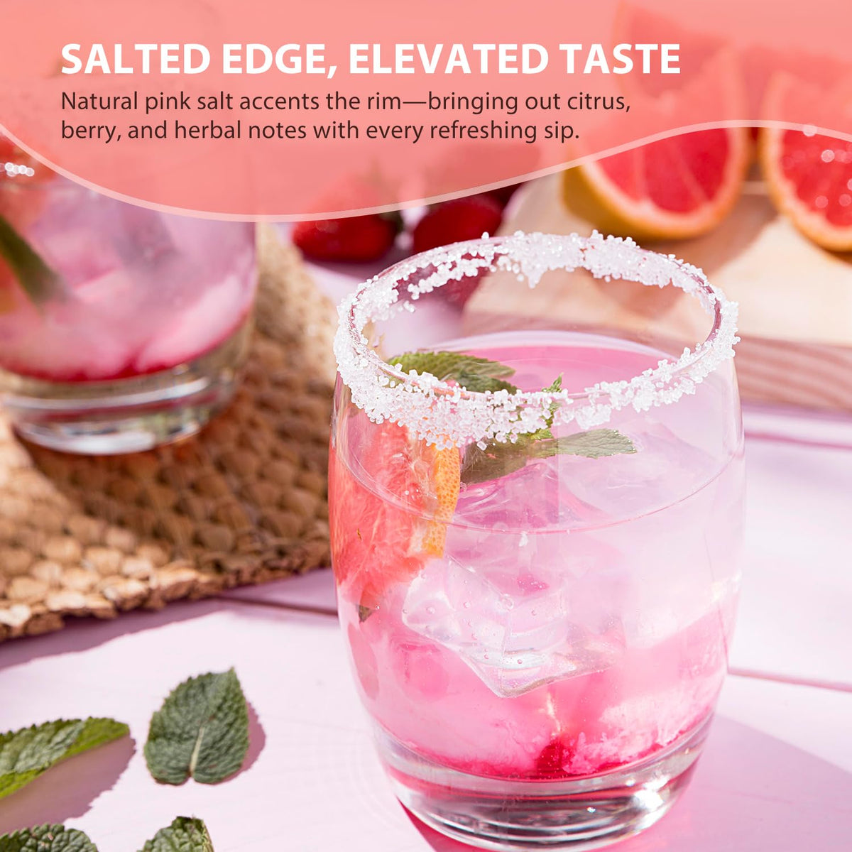 Soeos Himalayan Pink Salt on finished dish adds subtle mineral touch