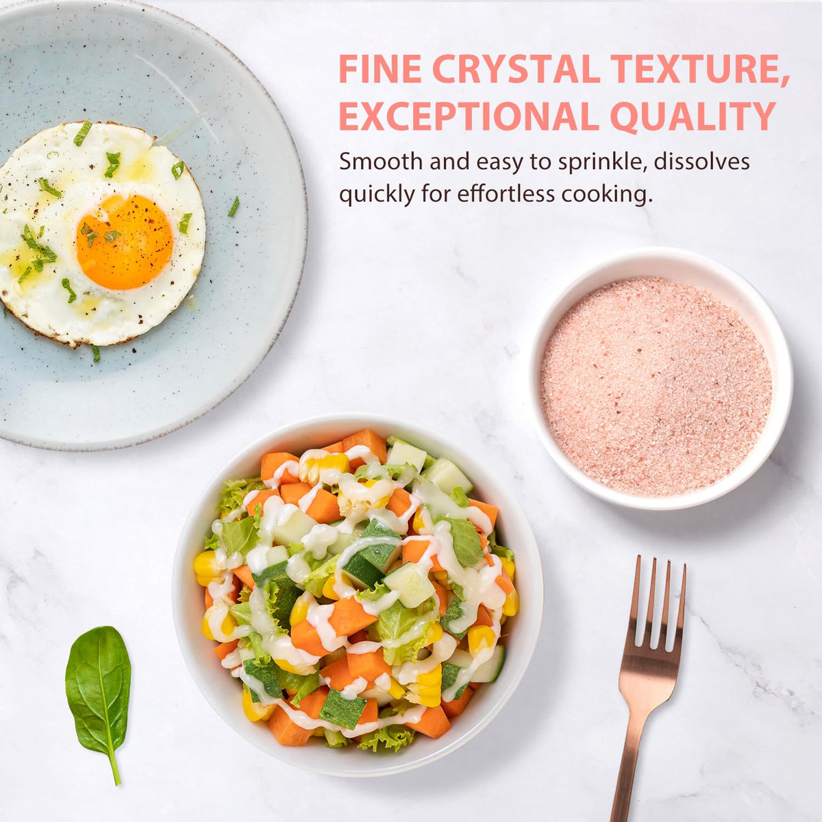 Soeos Himalayan Pink Salt in a kitchen scene with jar emphasizing purity