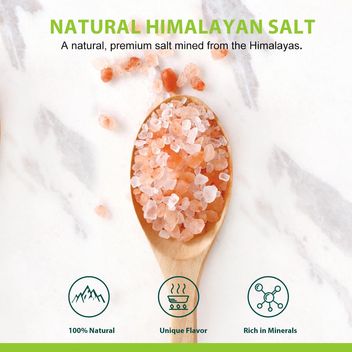 Soeos Himalayan Pink Salt grinder refill bag for easy seasoning