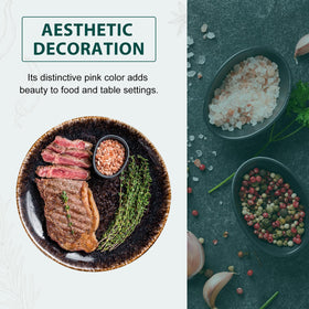 Soeos pink salt on meats and vegetables enhances natural flavor