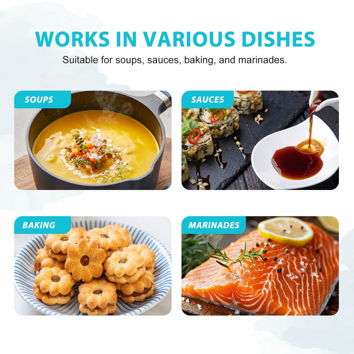 Soeos Himalayan White Salt Fine Grain finishing-dish for balanced flavor