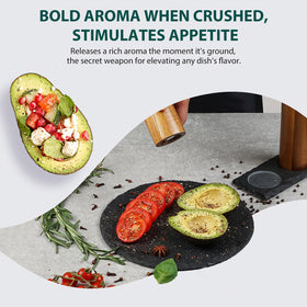 Soeos seasoning duo in kitchen creates ready-to-use flavor.