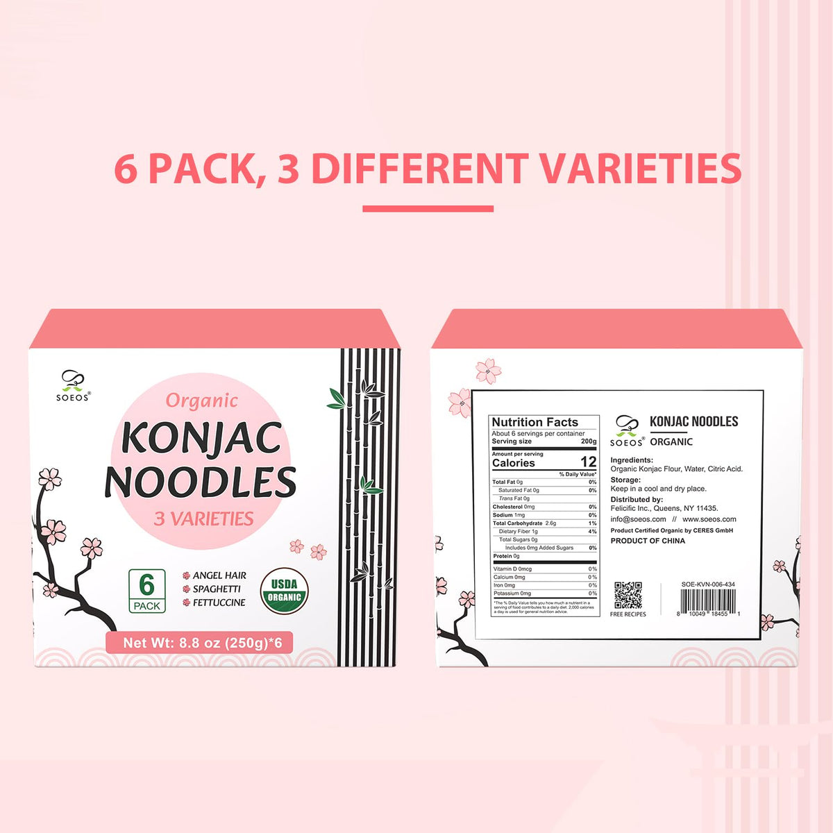 Kitchen setup with konjac noodles ready for meal prep