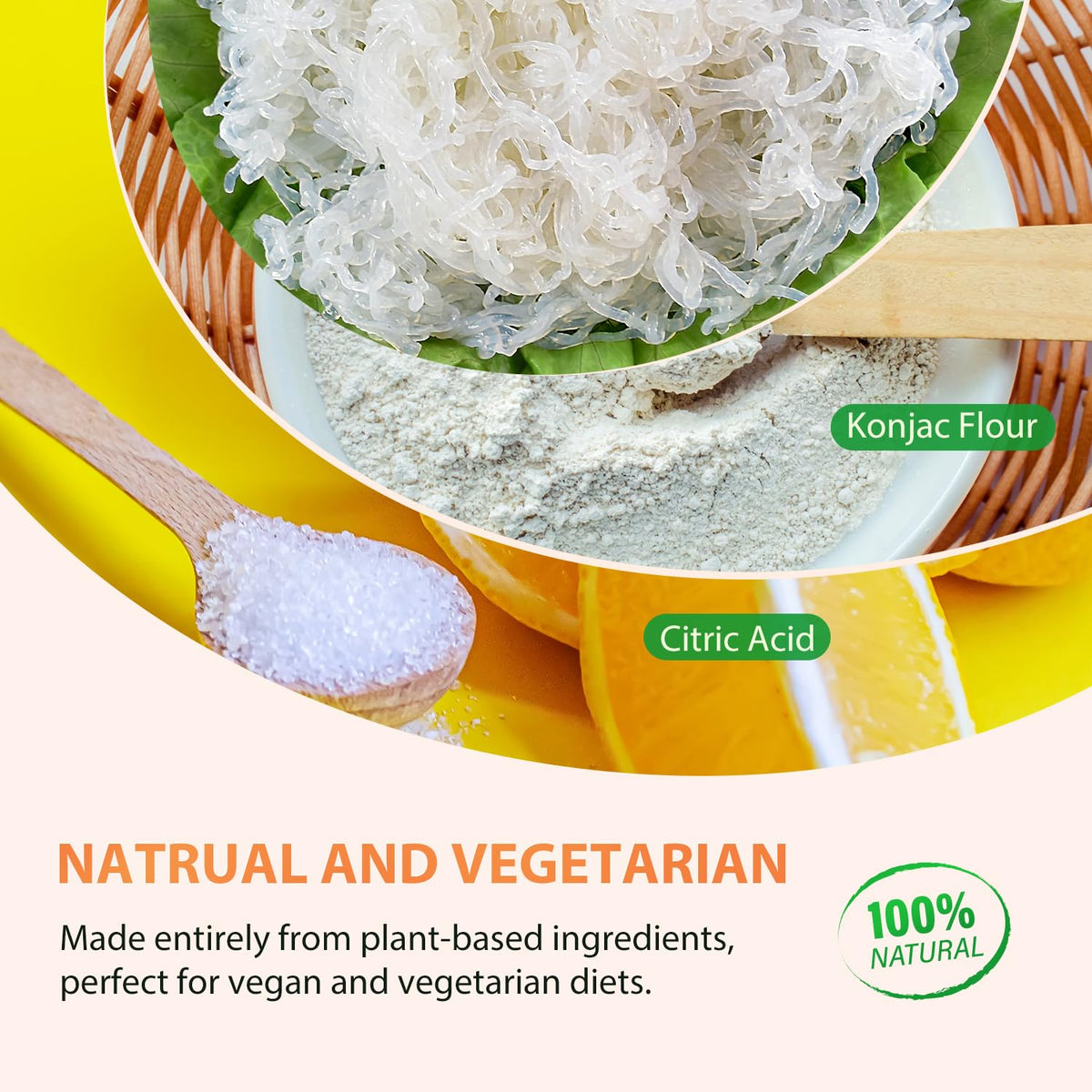 Soeos Konjac Noodles plated with bright herbs.
