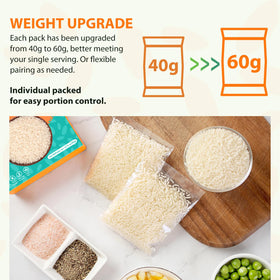Step-by-step: soak, rinse, and heat with Soeos Konjac Rice.