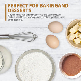 Soeos Organic Ceylon Cinnamon Powder dusted on pancakes for flavor