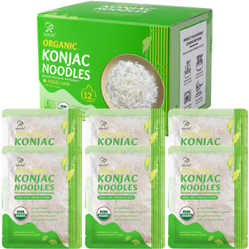 Soeos Organic Konjac Noodles Angel Hair Pack 6x250g, convenient low-calorie option.