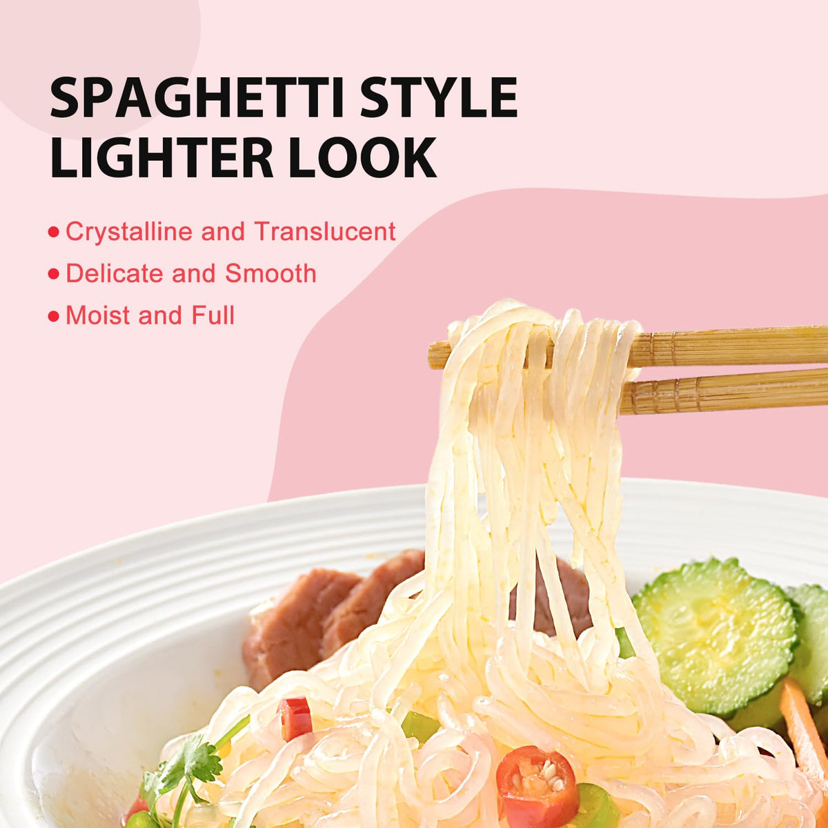 Soeos Organic Konjac Noodles neutral-flavor absorption highlights flavors in sauces.
