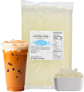 Soeos Original Crystal Boba pearls pack shimmering pearls ready to add juicy chew to drinks.