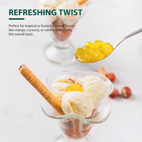 Party-ready popping boba pearls add interactive flair to beverages.