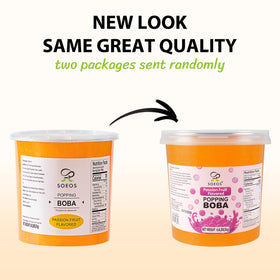 Pearls in smoothie offering a fruity burst and colorful twist.