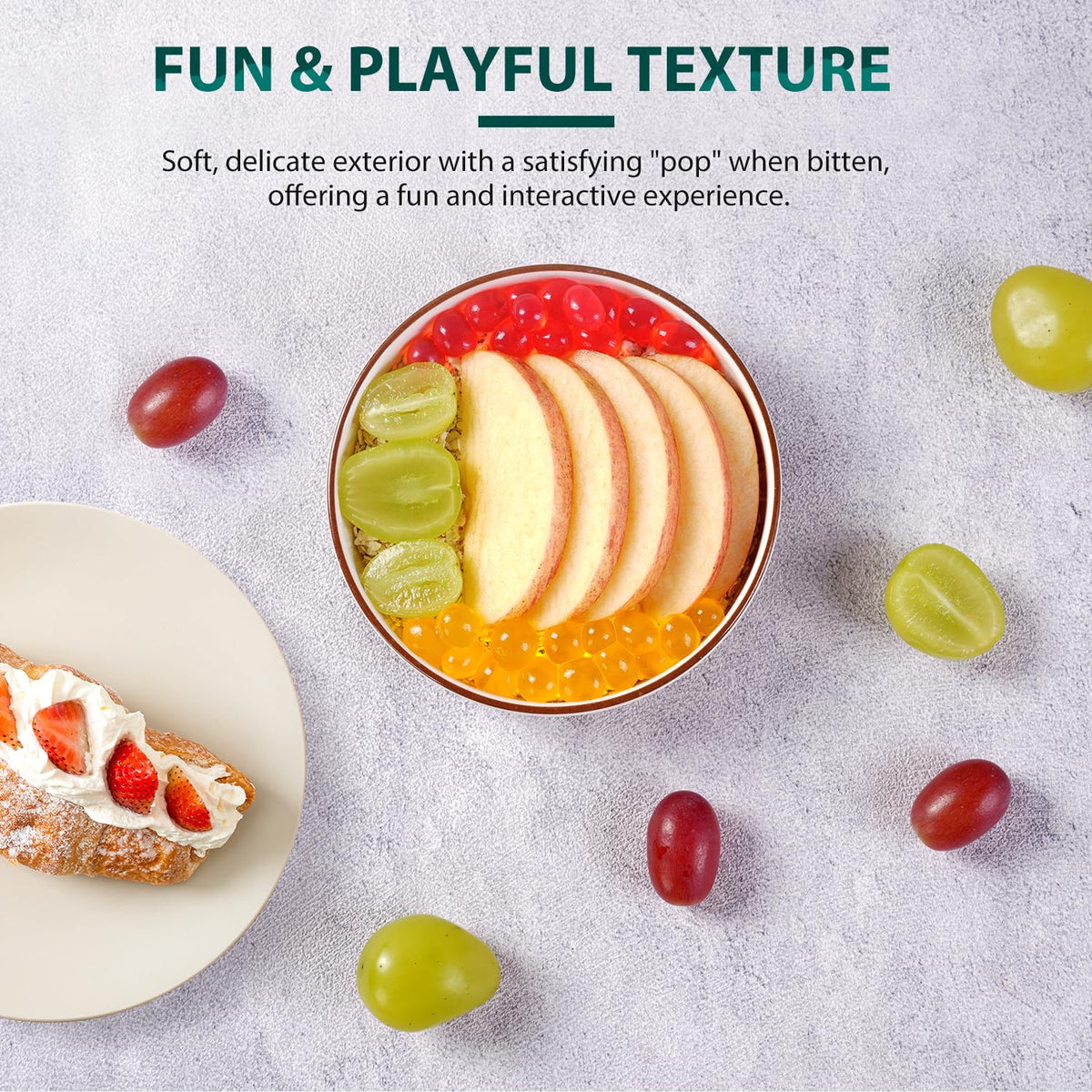 Serving Soeos pearls in a glass for cafe-quality home experience.