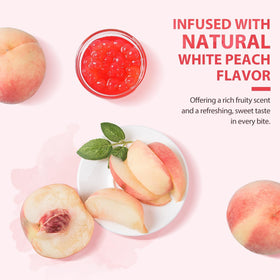 Soeos Peach Popping Boba pearls burst for a satisfying pop in every sip