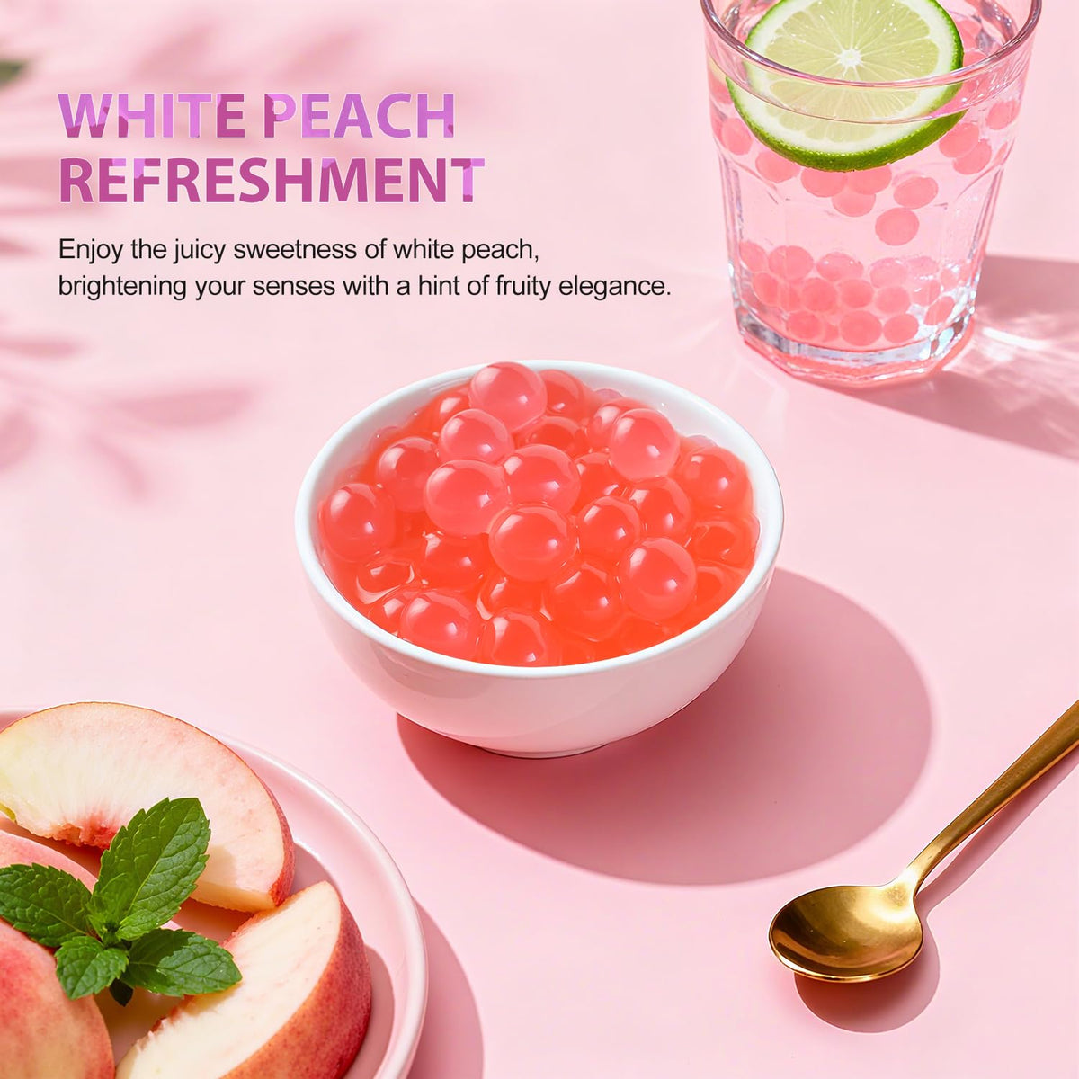 Soeos popping boba in bubble tea creates playful sipping experiences.