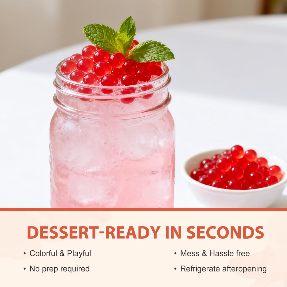 Soeos five-flavor pack pearls offer versatile toppings for parties.