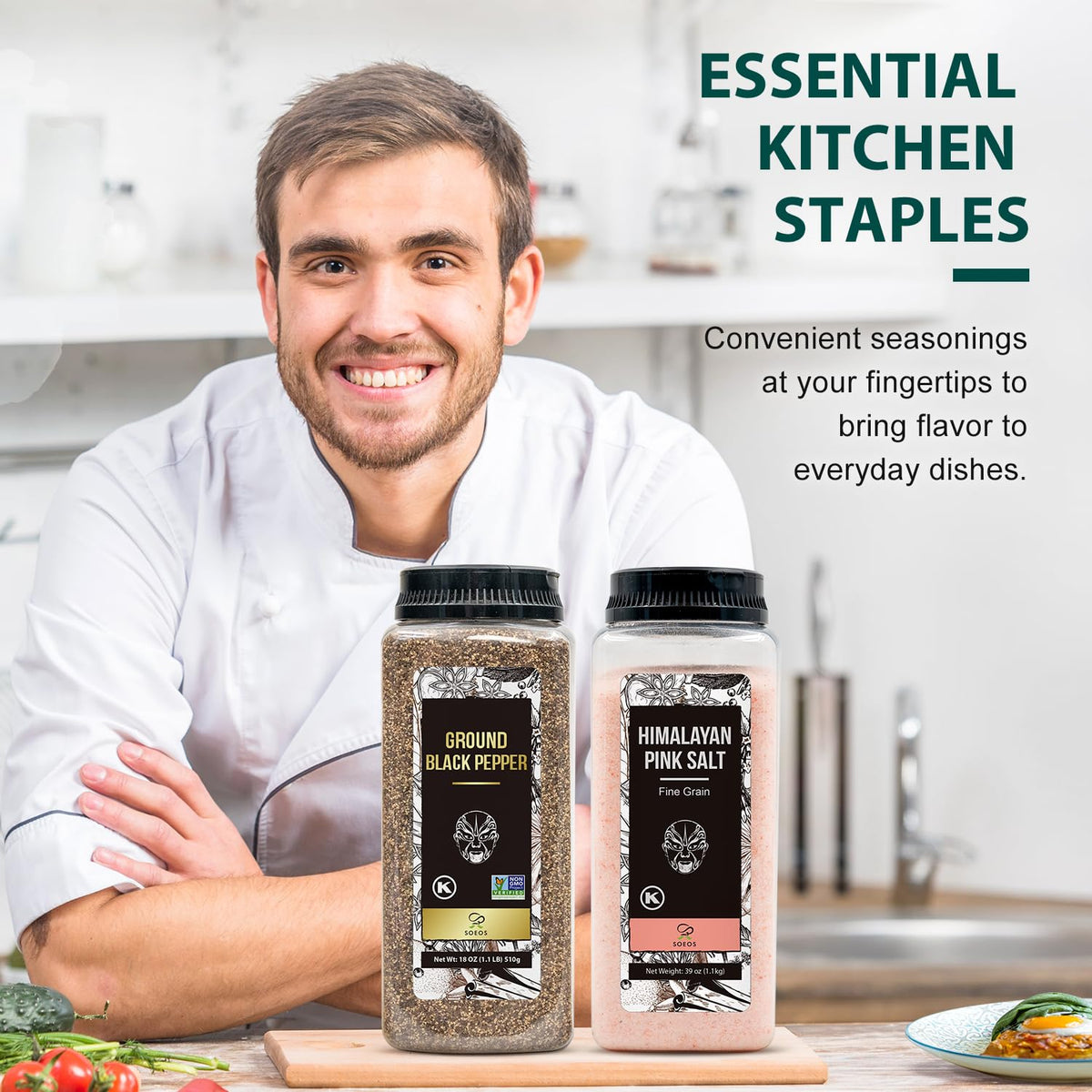 Soeos products offer additive-free seasoning without artificial dyes.