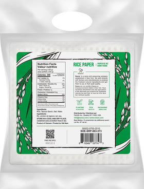 Soeos square rice paper soaking stage showing pliable sheets ready to roll.